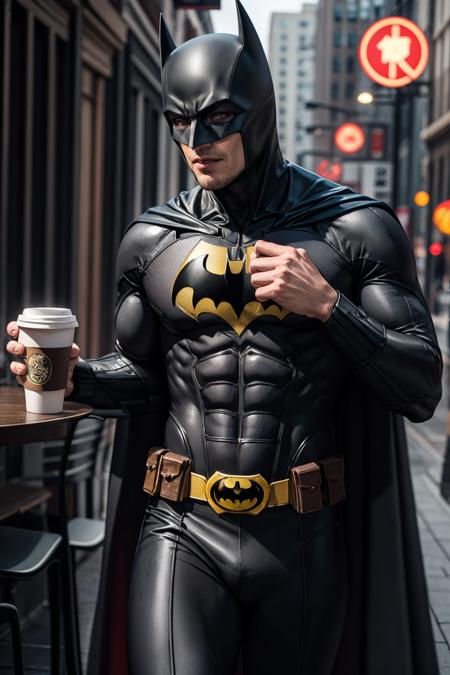 12219-1boy batman suit cape drinking coffee masterpiece best.jpg